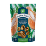 Frontales Bild einer Packung Salmon Strips von Irish Pure.