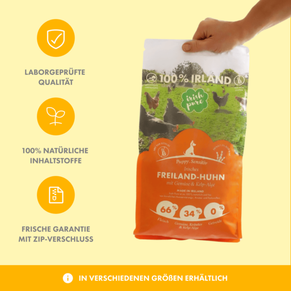 Irisches Freiland-Huhn mit Gemüse & Kelp-Alge <span id="ageflag">, Puppy </span> – Bild 5