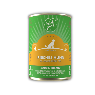 Abbildung einer Nassfutterdose Huhn Adult von Vorne