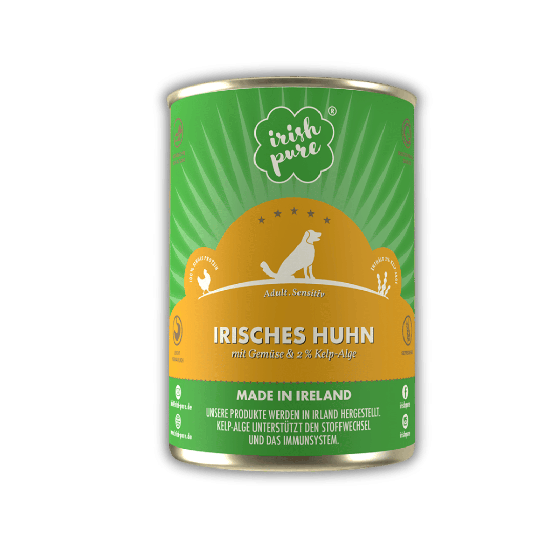 Abbildung einer Nassfutterdose Huhn Adult von Vorne