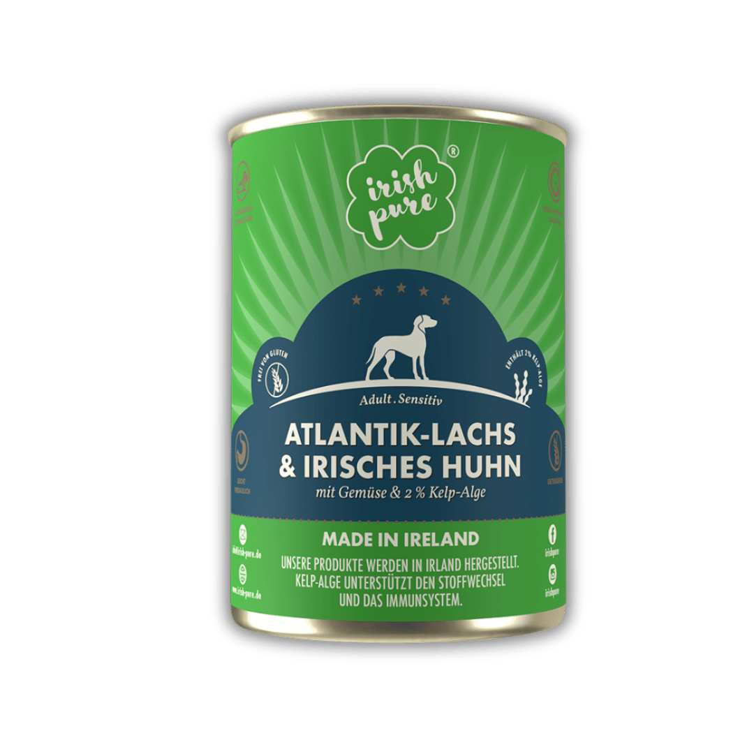 Abbildung einer Nassfutterdose Lachs von Vorne