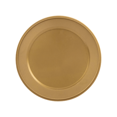 Abbildung eines goldenen Dosendeckels für Nassfutterdosen.