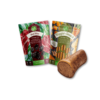 Es werden drei Snacks aus dem Irish Pure Sortiment dargestellt. Ein Beutel Beef Bites, ein Beutel Veggie-Snacks und ein gefüllter Markknochen vom Rind.