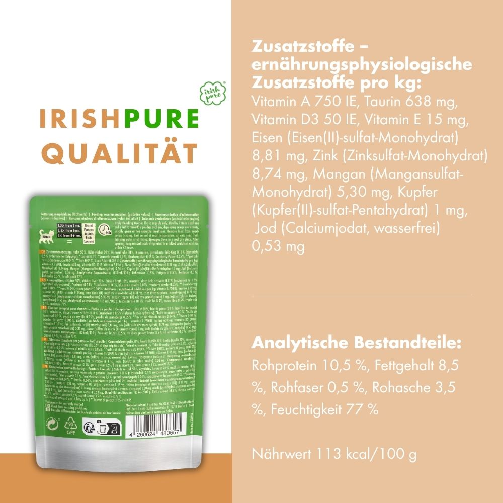 Irische Huhn Paté Kitten – Bild 5