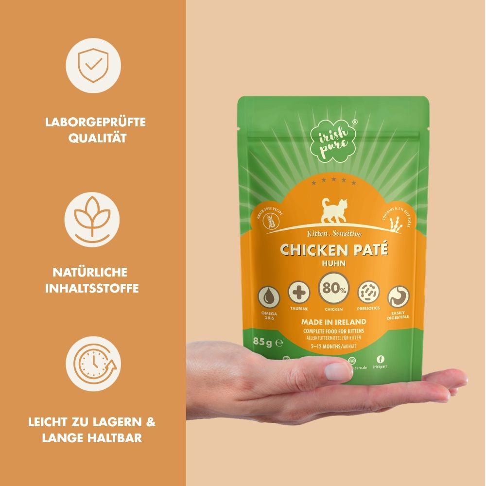Irische Huhn Paté Kitten – Bild 4